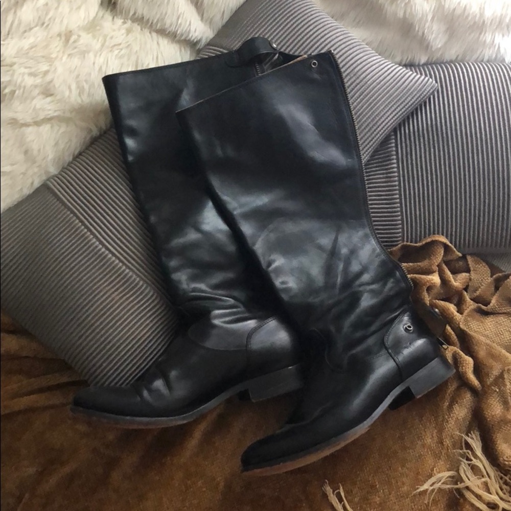 FRYE Melissa Tall Button Back Zip Up Boots